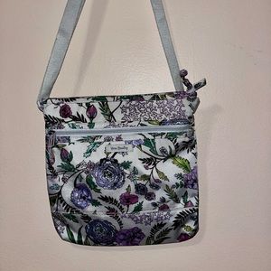 Vera Bradley Lavender Botanical crossbody tote